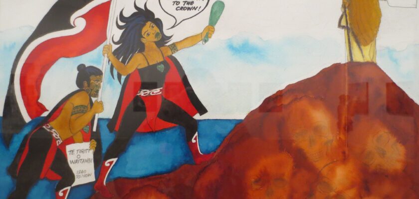 Self Determination - Watercolour by Robyn Kahukiwa